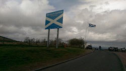 Grenzschild nach Schottland